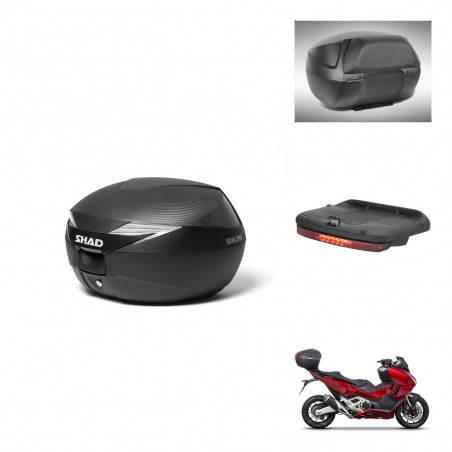 SHAD Baul SH39 carbon + soporte montaje accesorios KIT-439279