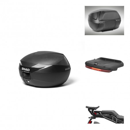 SHAD Baul SH39 carbon + soporte montaje accesorios KIT-439283