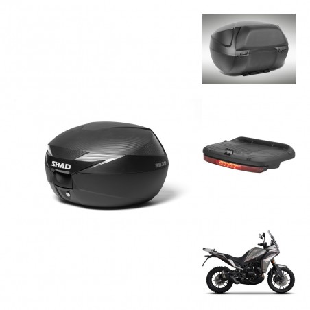 SHAD Baul SH39 carbon + soporte montaje accesorios KIT-439287