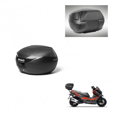 SHAD Baul SH39 carbon + soporte montaje respaldo KIT-439294