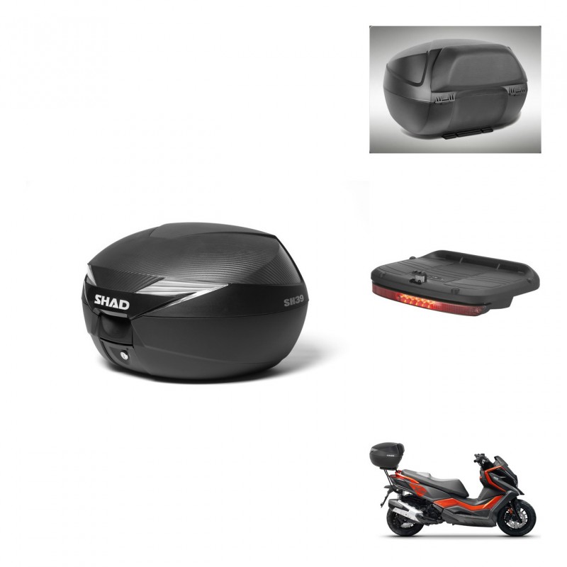 SHAD Baul SH39 carbon + soporte montaje accesorios KIT-439295