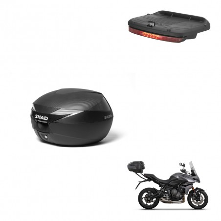 SHAD Baul SH39 carbon + soporte montaje luz de freno KIT-439309