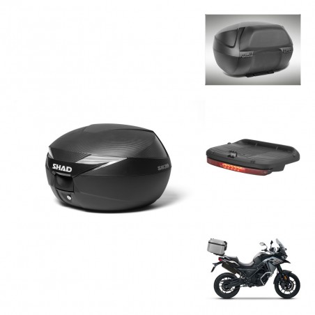 SHAD Baul SH39 carbon + soporte montaje accesorios KIT-439315
