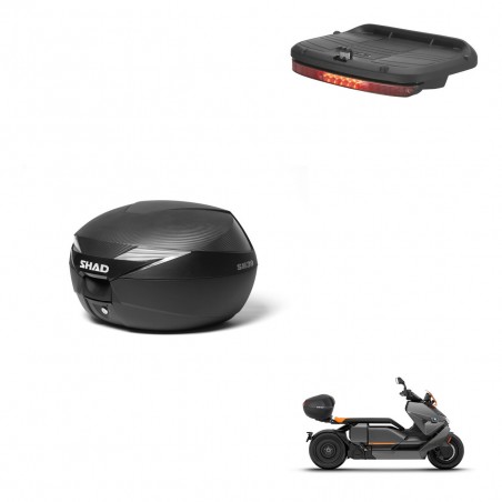 SHAD Baul SH39 carbon + soporte montaje luz de freno KIT-439321