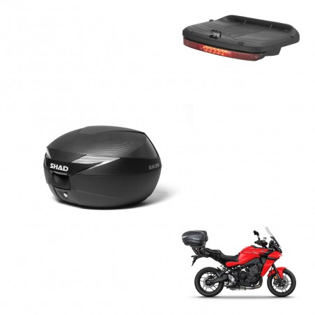 SHAD Baul SH39 carbon + soporte montaje luz de freno KIT-439325