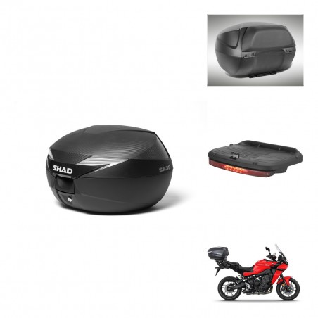 SHAD Baul SH39 carbon + soporte montaje accesorios KIT-439327