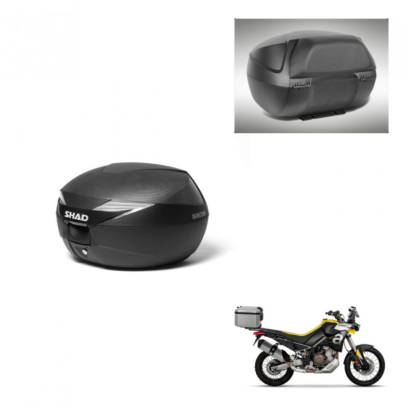 SHAD Baul SH39 carbon + soporte montaje respaldo KIT-439334