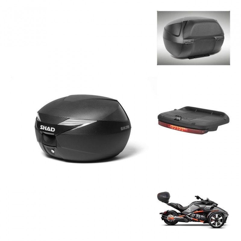 SHAD Baul SH39 carbon + soporte montaje accesorios KIT-439351