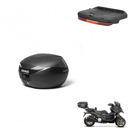 SHAD Baul SH39 carbon + soporte montaje luz de freno KIT-439353