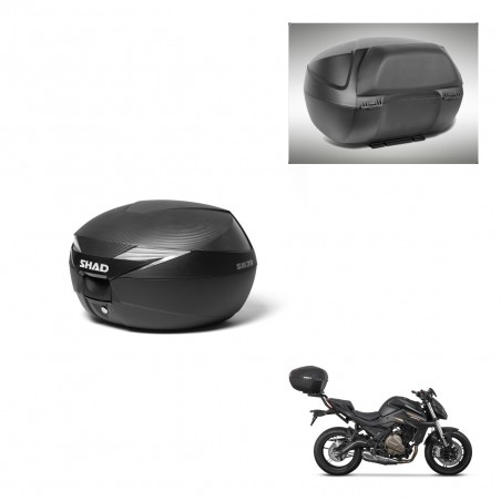 SHAD Baul SH39 carbon + soporte montaje respaldo KIT-439358