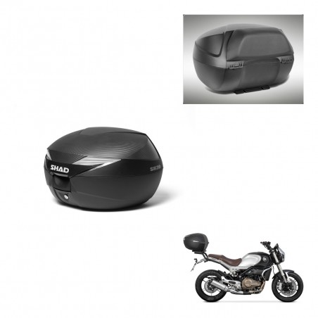 SHAD Baul SH39 carbon + soporte montaje respaldo KIT-439362