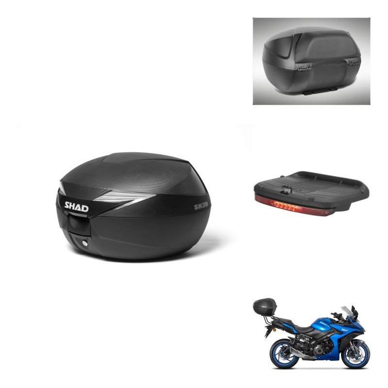 SHAD Baul SH39 carbon + soporte montaje accesorios KIT-439367