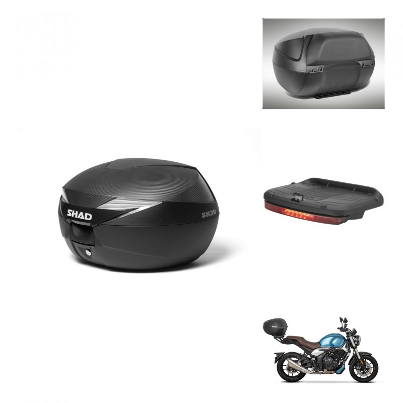 SHAD Baul SH39 carbon + soporte montaje accesorios KIT-439371