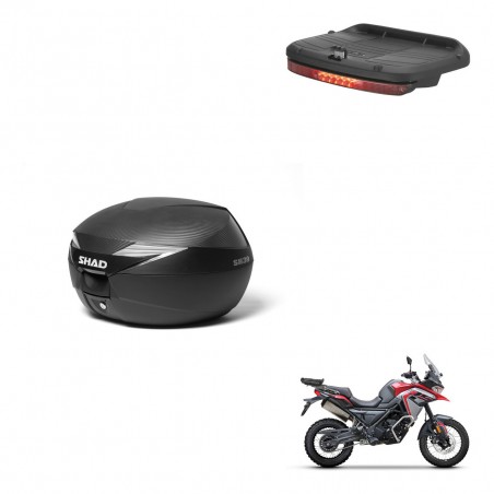 SHAD Baul SH39 carbon + soporte montaje luz de freno KIT-439373