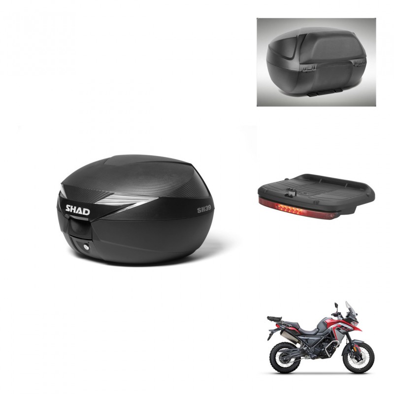 SHAD Baul SH39 carbon + soporte montaje accesorios KIT-439375
