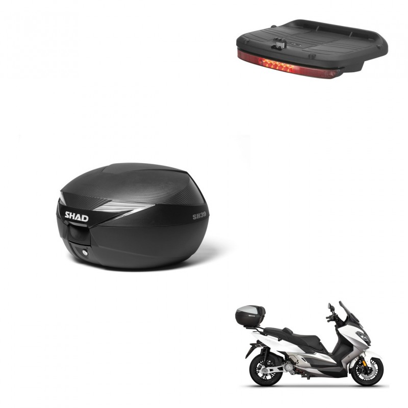 SHAD Baul SH39 carbon + soporte montaje luz de freno KIT-439385