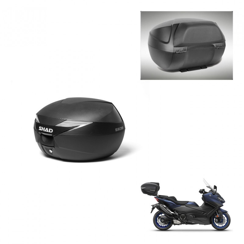 SHAD Baul SH39 carbon + soporte montaje respaldo KIT-439390