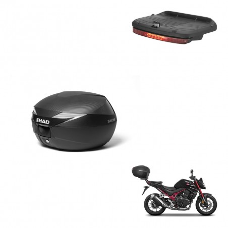 SHAD Baul SH39 carbon + soporte montaje luz de freno KIT-439401