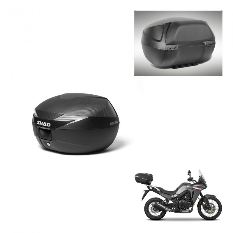 SHAD Baul SH39 carbon + soporte montaje respaldo KIT-439406