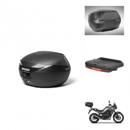 SHAD Baul SH39 carbon + soporte montaje accesorios KIT-439407