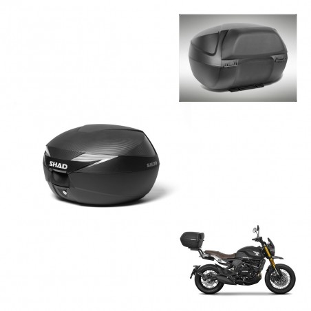 SHAD Baul SH39 carbon + soporte montaje respaldo KIT-439410