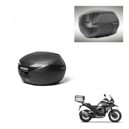 SHAD Baul SH39 carbon + soporte montaje respaldo KIT-439414