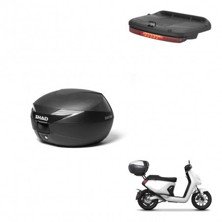 SHAD Baul SH39 carbon + soporte montaje luz de freno KIT-439417