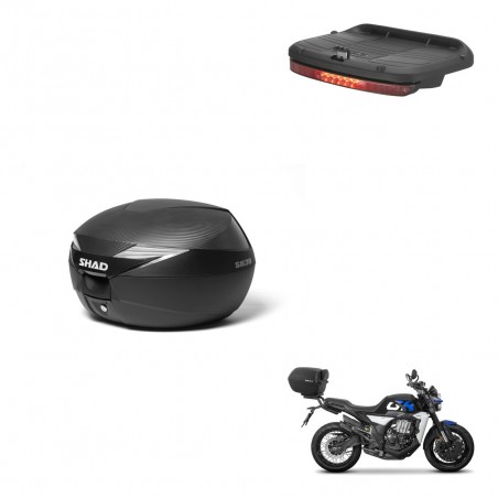 SHAD Baul SH39 carbon + soporte montaje luz de freno KIT-439433