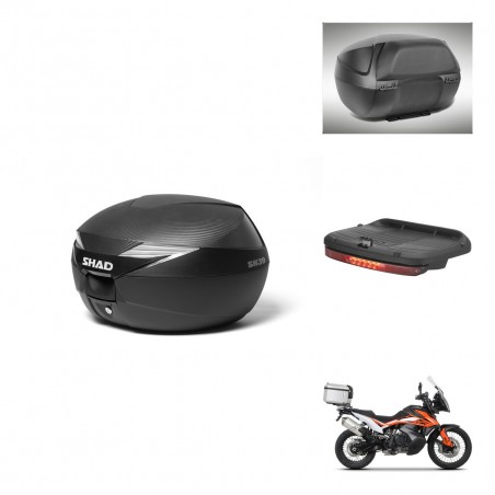 SHAD Baul SH39 carbon + soporte montaje accesorios KIT-439443