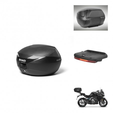 SHAD Baul SH39 carbon + soporte montaje accesorios KIT-439451