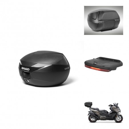 SHAD Baul SH39 carbon + soporte montaje accesorios KIT-439455