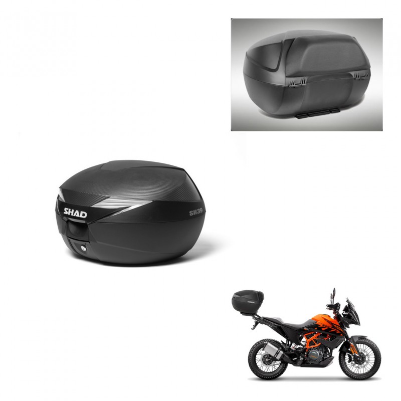SHAD Baul SH39 carbon + soporte montaje respaldo KIT-439458