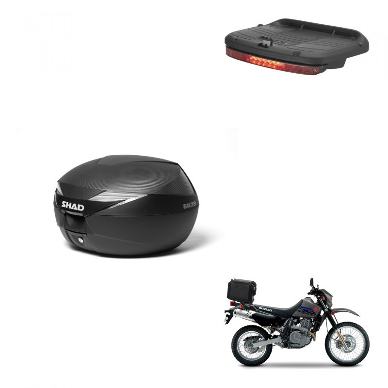 SHAD Baul SH39 carbon + soporte montaje luz de freno KIT-439465