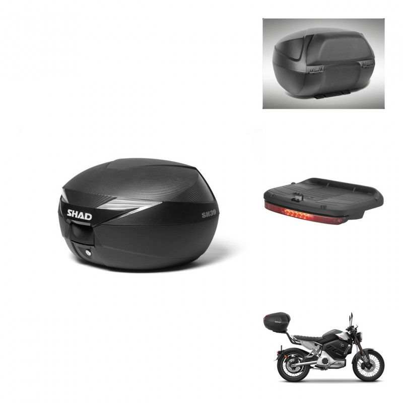 SHAD Baul SH39 carbon + soporte montaje accesorios KIT-439471