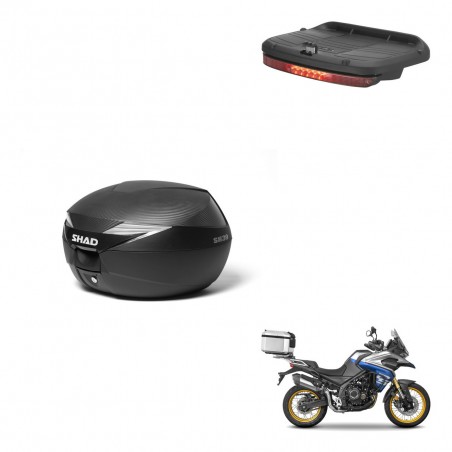 SHAD Baul SH39 carbon + soporte montaje luz de freno KIT-439473