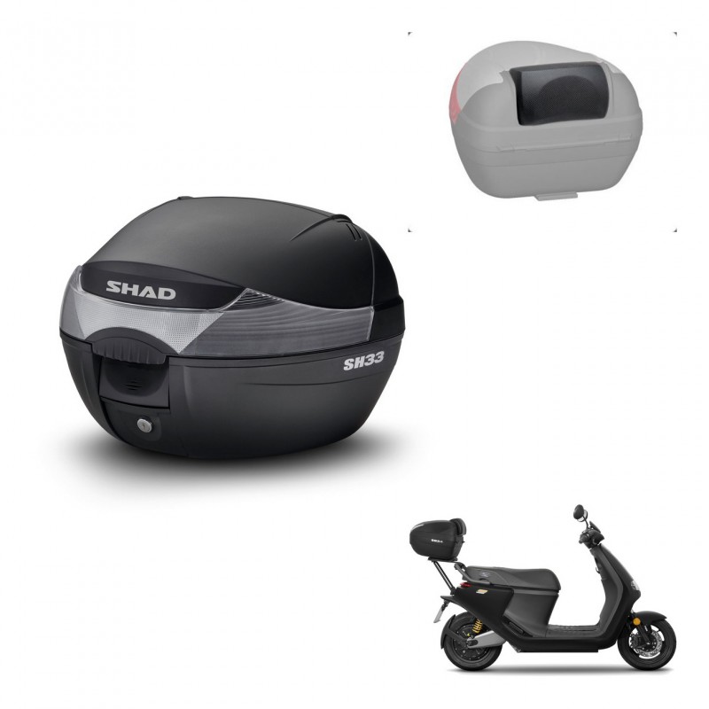 SHAD Baul SH33 + soporte montaje respaldo KIT-439546