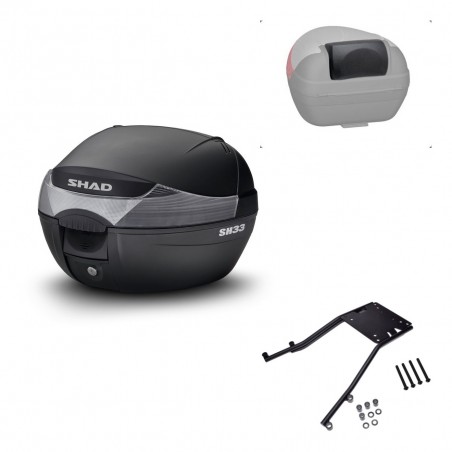 SHAD Baul SH33 + soporte montaje respaldo KIT-439576