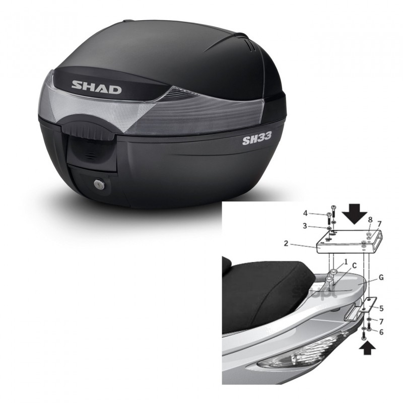 SHAD Baul SH33 + soporte montaje KIT-439610