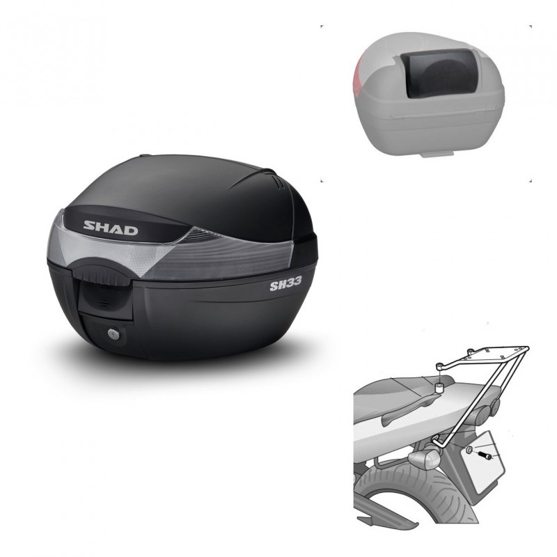 SHAD Baul SH33 + soporte montaje respaldo KIT-439616
