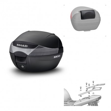 SHAD Trunk SH33 + mounting bracket backrest KIT-439670