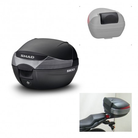 SHAD Baul SH33 + soporte montaje respaldo KIT-439687