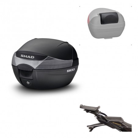 SHAD Baul SH33 + soporte montaje respaldo KIT-439699