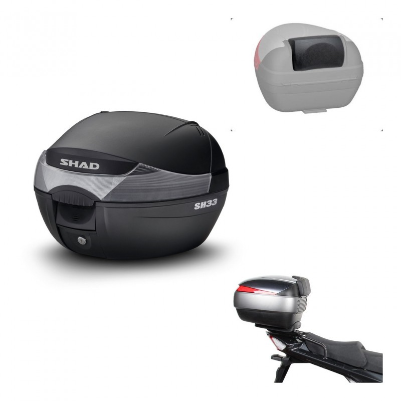 SHAD Baul SH33 + soporte montaje respaldo KIT-439736