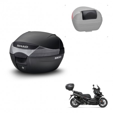 SHAD Baul SH33 + soporte montaje respaldo KIT-439848