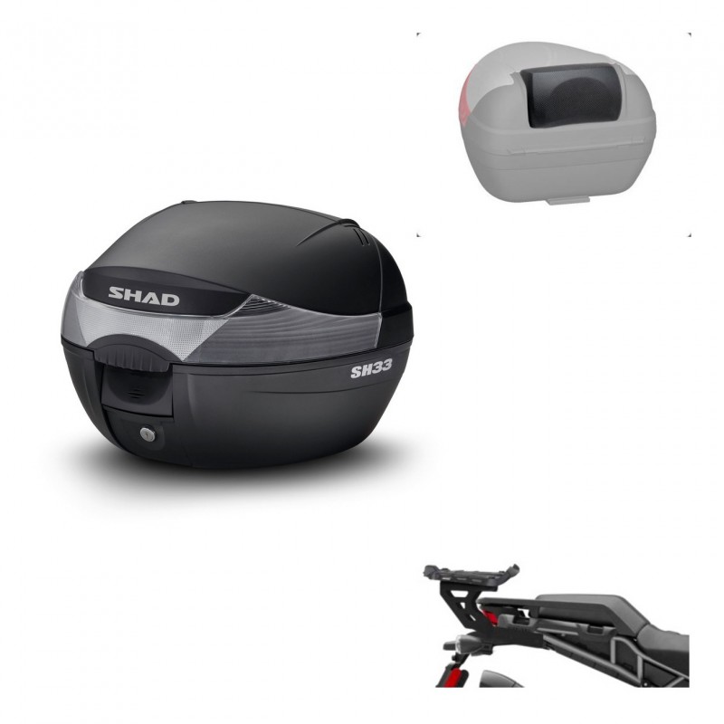 SHAD Baul SH33 + soporte montaje respaldo KIT-439980