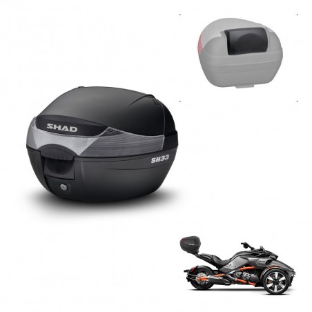 SHAD Trunk SH33 + mounting bracket backrest KIT-440048