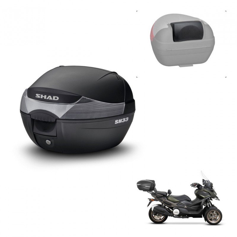 SHAD Baul SH33 + soporte montaje respaldo KIT-440052