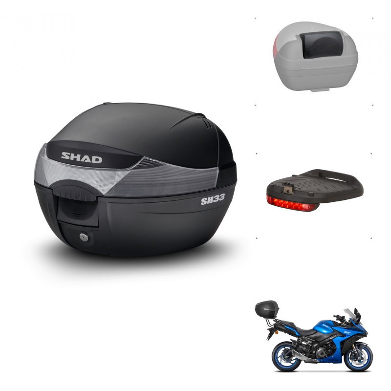 SHAD Baul SH33 + soporte montaje accesorios KIT-440065