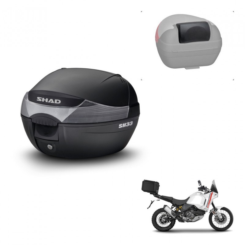 SHAD Baul SH33 + soporte montaje respaldo KIT-440096