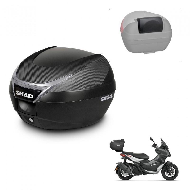 SHAD Baul SH34 + soporte montaje respaldo KIT-440180